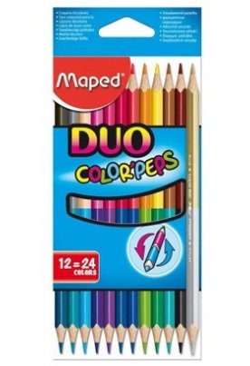 Ξυλομπογιές Διπλής Όψης Maped Duo Color Peps 